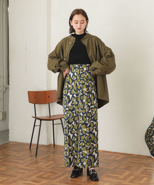 SENSE OF PLACE by URBAN RESEARCH（センスオブプレイスバイアーバンリサーチ）の「キカプリントハイウエストパンツ（その他パンツ・レディース・グリーン系その他/ブラウン系その他・SMALL/MEDIUM）」の16枚目の写真