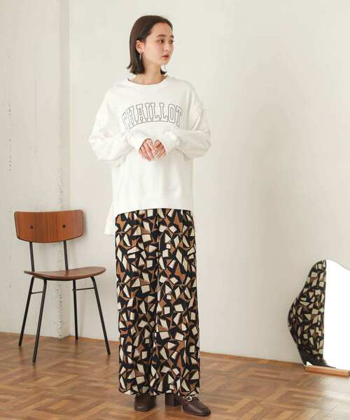 SENSE OF PLACE by URBAN RESEARCH（センスオブプレイスバイアーバンリサーチ）の「キカプリントハイウエストパンツ（その他パンツ・レディース・グリーン系その他/ブラウン系その他・SMALL/MEDIUM）」の6枚目の写真