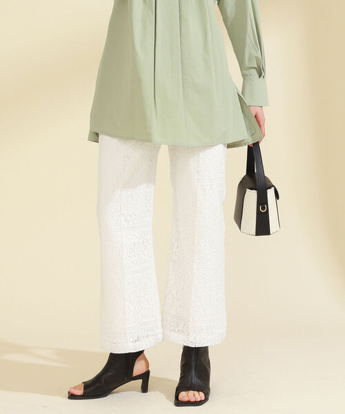 Ray BEAMS(レイビームス)の「Ray BEAMS / レース フレア パンツ(その他パンツ・レディース・ホワイト/ブラック・1/0)」の11枚目の写真