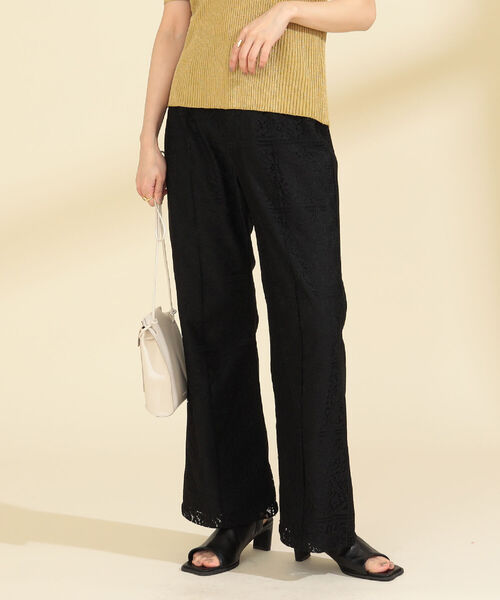 Ray BEAMS(レイビームス)の「Ray BEAMS / レース フレア パンツ(その他パンツ・レディース・ホワイト/ブラック・1/0)」の15枚目の写真