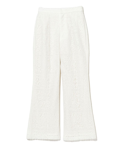 Ray BEAMS(レイビームス)の「Ray BEAMS / レース フレア パンツ(その他パンツ・レディース・ホワイト/ブラック・1/0)」の18枚目の写真