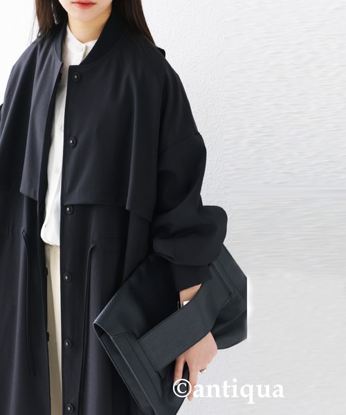 antiqua(アンティカ)の「ドロストコート(トレンチコート・レディース・ブラック/ベージュ・FREE)」の8枚目の写真