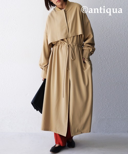 antiqua(アンティカ)の「ドロストコート(トレンチコート・レディース・ブラック/ベージュ・FREE)」の17枚目の写真