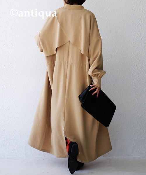antiqua(アンティカ)の「ドロストコート(トレンチコート・レディース・ブラック/ベージュ・FREE)」の18枚目の写真