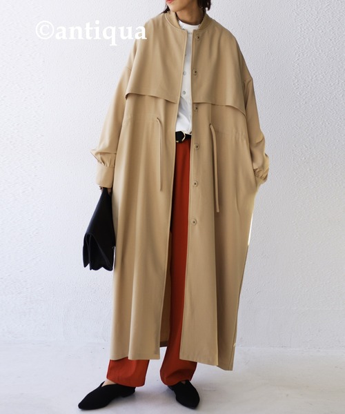 antiqua(アンティカ)の「ドロストコート(トレンチコート・レディース・ブラック/ベージュ・FREE)」の19枚目の写真