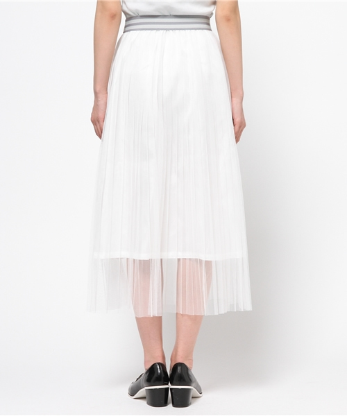 WEGO（ウィゴー）の「WEGO/チュールプリーツマキシスカート（スカート・レディース・ホワイト/ライトグレー・FREE）」の5枚目の写真