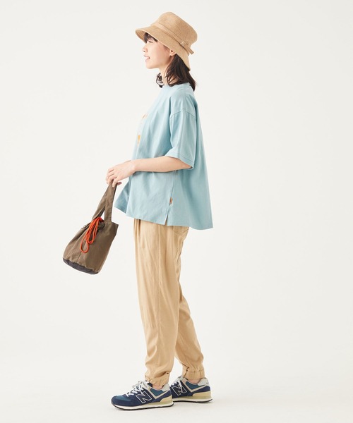 KRIFF MAYER Lady's Collection（クリフメイヤーレディースコレクション）の「ウェットプロテクト半袖T（アヒル）（Tシャツ/カットソー・レディース・オフホワイト/サックスブルー/チャコール/カラフル/ベージュ・LARGE/MEDIUM）」の13枚目の写真