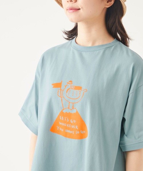 KRIFF MAYER Lady's Collection（クリフメイヤーレディースコレクション）の「ウェットプロテクト半袖T（アヒル）（Tシャツ/カットソー・レディース・オフホワイト/サックスブルー/チャコール/カラフル/ベージュ・LARGE/MEDIUM）」の16枚目の写真