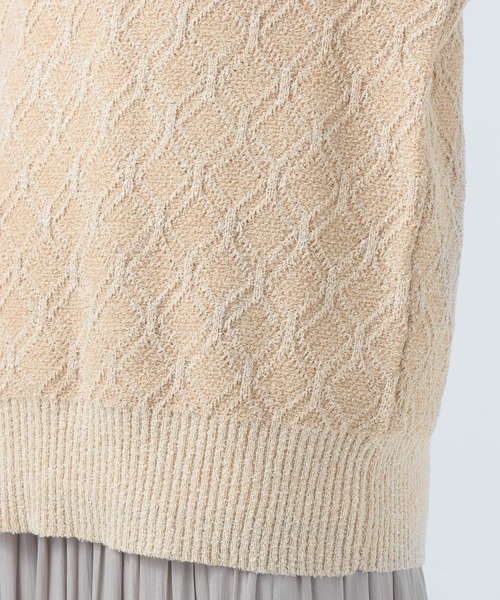 BAYFLOW（ベイフロー）の「ジャガードニットベスト（ベスト・レディース・ベージュ/グリーン・FREE）」の13枚目の写真