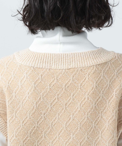 BAYFLOW（ベイフロー）の「ジャガードニットベスト（ベスト・レディース・ベージュ/グリーン・FREE）」の14枚目の写真