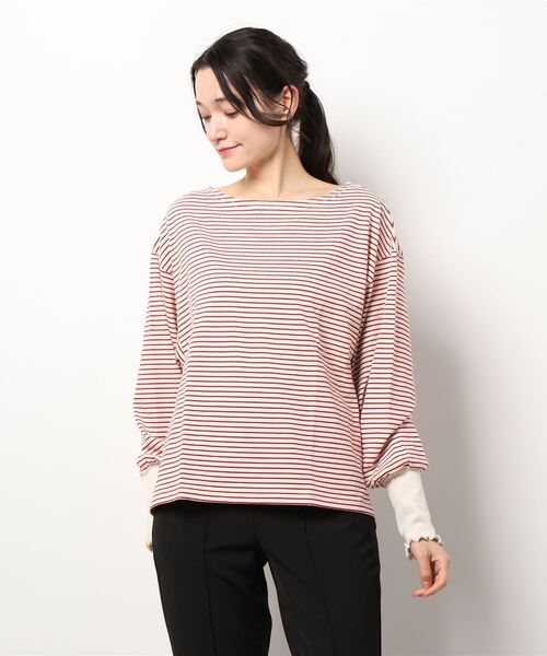 JUMELLE(ジュメロ)の「ボーダーロンT(Tシャツ/カットソー・レディース・パープル/ブラウン/レッド・FREE)」の8枚目の写真