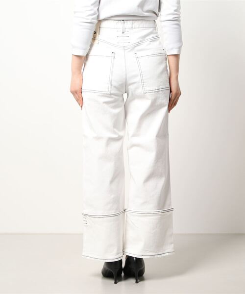 EUCLAID（エウクレイド）の「【INDIMARK】裾折り返しワイドデニム（その他パンツ・レディース・オフホワイト/ネイビー・38/40/36）」の8枚目の写真
