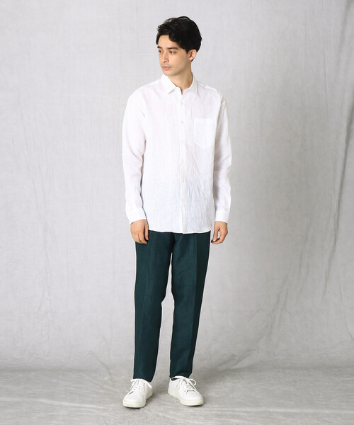 COMME CA MEN（コムサメン）の「カラーリネンシャツ（シャツ/ブラウス・メンズ・ピンク/ベージュ/ブルー/ネイビー/ホワイト・S/M/L）」の18枚目の写真