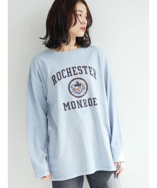 Green　Parks（グリーンパークス）の「ピグメントエンブレムチュニック（Tシャツ/カットソー・レディース・グレー/イエロー/サックスブルー・FREE）」の22枚目の写真