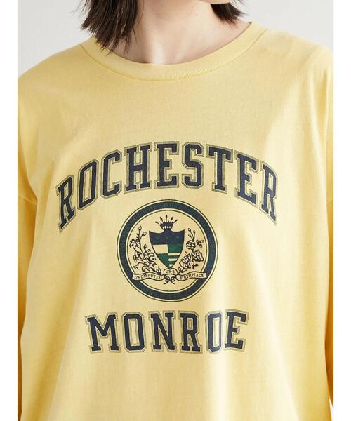 Green　Parks（グリーンパークス）の「ピグメントエンブレムチュニック（Tシャツ/カットソー・レディース・グレー/イエロー/サックスブルー・FREE）」の6枚目の写真