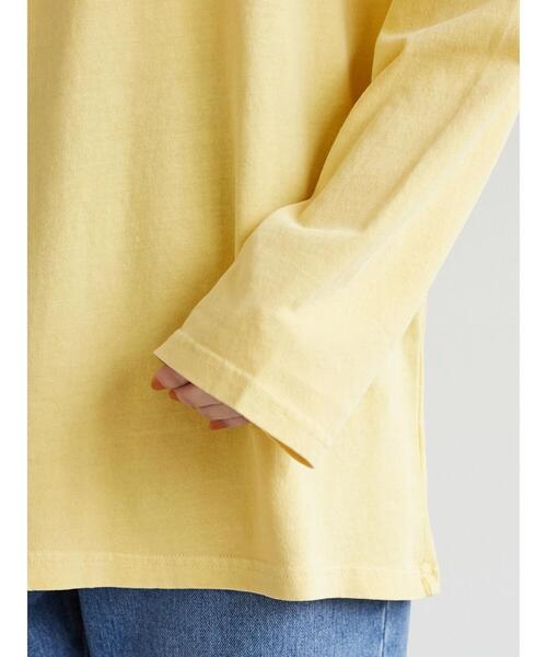 Green　Parks（グリーンパークス）の「ピグメントエンブレムチュニック（Tシャツ/カットソー・レディース・グレー/イエロー/サックスブルー・FREE）」の7枚目の写真