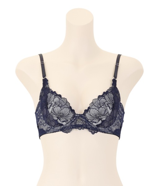 ravime(ラヴィミー)の「ベッシュレース デュベタッチブラ(ブラジャー・レディース・ホワイト/コーラル/イエロー/ネイビー・C70/C65/C75/B65/B70)」の8枚目の写真