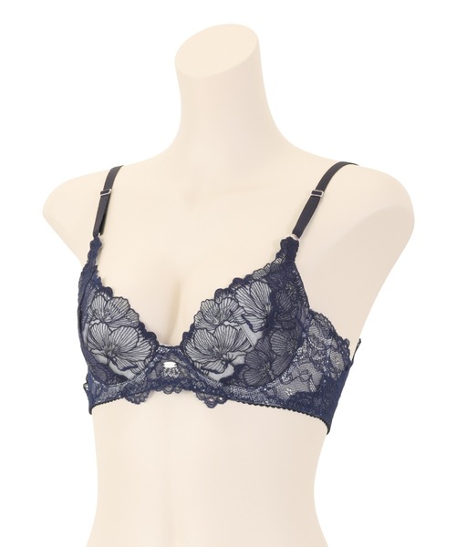 ravime(ラヴィミー)の「ベッシュレース デュベタッチブラ(ブラジャー・レディース・ホワイト/コーラル/イエロー/ネイビー・C70/C65/C75/B65/B70)」の9枚目の写真