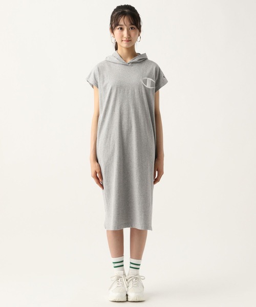 repipi armario(レピピ アルマリオ)の「☆champion×repipi☆フードワンピース(ワンピース・キッズ・杢グレー/スミクロ・SMALL/MEDIUM/LARGE)」の9枚目の写真