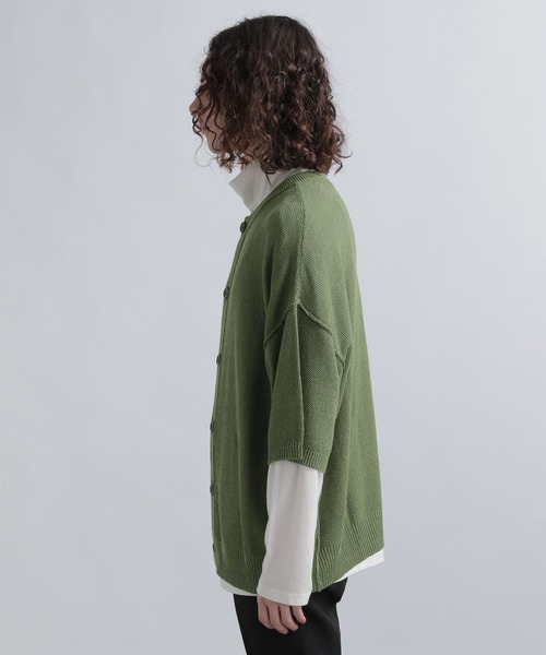 HARE（ハレ）の「カノコマルチデザインカーディガン(HARE)（カーディガン/ボレロ・メンズ・ブラック/ブラウン/グリーン・SMALL/MEDIUM）」の6枚目の写真