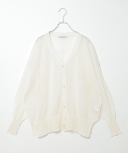 notch.(ノッチ)の「シアーVネックカーディガン(カーディガン/ボレロ・レディース・ホワイト/ブラック・M)」の16枚目の写真