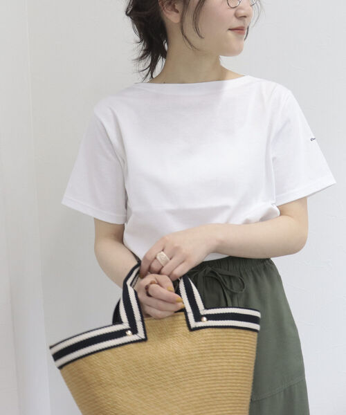 ORCIVAL(オーシバル)の「【ORCIVAL/オーシバル】SUVIN スビン半袖Tシャツ(Tシャツ/カットソー・レディース・ネイビー/オフホワイト/ブルー系その他3/ブルー系その他7/レッド系その他3・FREE)」の2枚目の写真