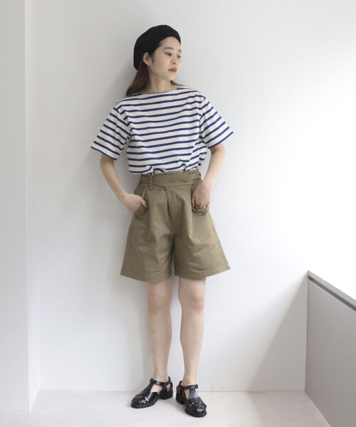 ORCIVAL(オーシバル)の「【ORCIVAL/オーシバル】SUVIN スビン半袖Tシャツ(Tシャツ/カットソー・レディース・ネイビー/オフホワイト/ブルー系その他3/ブルー系その他7/レッド系その他3・FREE)」の6枚目の写真