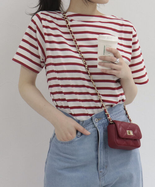 ORCIVAL(オーシバル)の「【ORCIVAL/オーシバル】SUVIN スビン半袖Tシャツ(Tシャツ/カットソー・レディース・ネイビー/オフホワイト/ブルー系その他3/ブルー系その他7/レッド系その他3・FREE)」の14枚目の写真