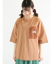 Samansa Mos2 | 【MEI×SamansaMos2】胸ジップポケット付Ｔシャツ(Tシャツ/カットソー)