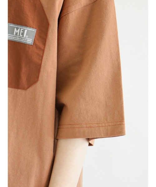 Samansa Mos2（サマンサ モスモス）の「【MEI×SamansaMos2】胸ジップポケット付Ｔシャツ（Tシャツ/カットソー・レディース・オレンジ/チャコール/ベージュ・ﾌﾘ-）」の11枚目の写真