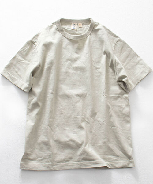 BARNS OUTFITTERS(バーンズアウトフィッターズ)の「【BARNS OUTFITTERS】別注 吊り編みTシャツ 無地 ポケットナシ(Tシャツ/カットソー・メンズ・ホワイト/サックスブルー/キナリ・LARGE/SMALL/X-LARGE/MEDIUM)」の3枚目の写真