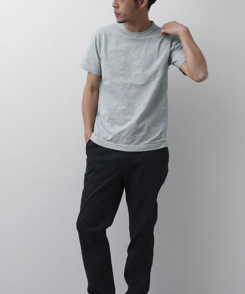 BARNS OUTFITTERS(バーンズアウトフィッターズ)の「【BARNS OUTFITTERS】別注 吊り編みTシャツ 無地 ポケットナシ(Tシャツ/カットソー・メンズ・ホワイト/サックスブルー/キナリ・LARGE/SMALL/X-LARGE/MEDIUM)」の8枚目の写真