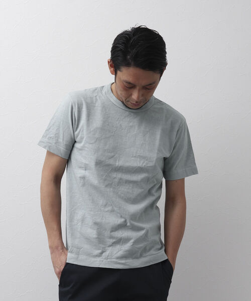 BARNS OUTFITTERS(バーンズアウトフィッターズ)の「【BARNS OUTFITTERS】別注 吊り編みTシャツ 無地 ポケットナシ(Tシャツ/カットソー・メンズ・ホワイト/サックスブルー/キナリ・LARGE/SMALL/X-LARGE/MEDIUM)」の14枚目の写真
