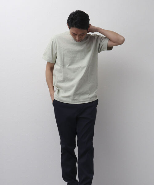 BARNS OUTFITTERS(バーンズアウトフィッターズ)の「【BARNS OUTFITTERS】別注 吊り編みTシャツ 無地 ポケットナシ(Tシャツ/カットソー・メンズ・ホワイト/サックスブルー/キナリ・LARGE/SMALL/X-LARGE/MEDIUM)」の5枚目の写真