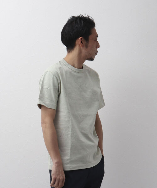BARNS OUTFITTERS(バーンズアウトフィッターズ)の「【BARNS OUTFITTERS】別注 吊り編みTシャツ 無地 ポケットナシ(Tシャツ/カットソー・メンズ・ホワイト/サックスブルー/キナリ・LARGE/SMALL/X-LARGE/MEDIUM)」の9枚目の写真