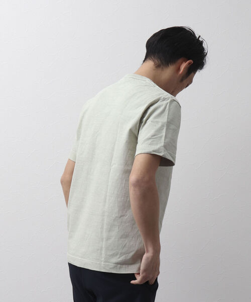 BARNS OUTFITTERS(バーンズアウトフィッターズ)の「【BARNS OUTFITTERS】別注 吊り編みTシャツ 無地 ポケットナシ(Tシャツ/カットソー・メンズ・ホワイト/サックスブルー/キナリ・LARGE/SMALL/X-LARGE/MEDIUM)」の7枚目の写真