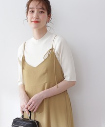 N.（N. Natural Beauty Basic） | ◆総針ボトルネック５分袖ニット(ニット/セーター)