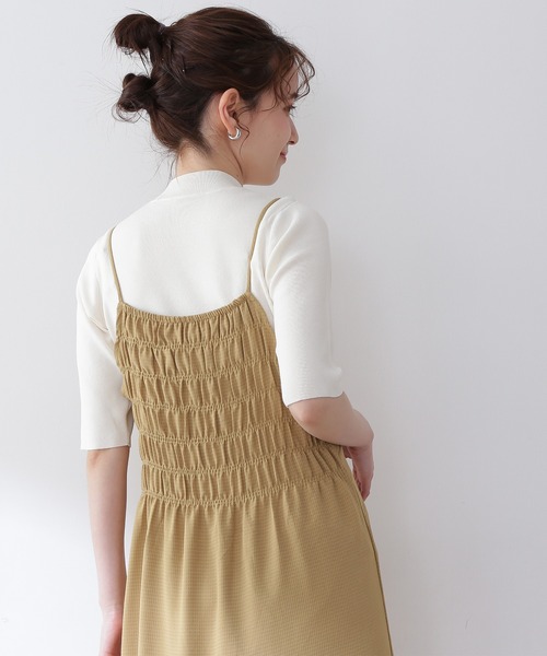 N.（N. Natural Beauty Basic）（エヌエヌナチュラルビューティーベーシック）の「◆総針ボトルネック５分袖ニット（ニット/セーター・レディース・ブラック/ブラウン/レッド/ブルー/クリーム・MEDIUM）」の10枚目の写真