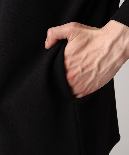 tk.TAKEO KIKUCHI(ティーケータケオキクチ)の「◆2.5マイルジョーゼット5分袖ノーカラーセットアップ(セットアップ・メンズ・ブラック/ダークグリーン/ブラウン系その他・01/02/03)」の16枚目の写真