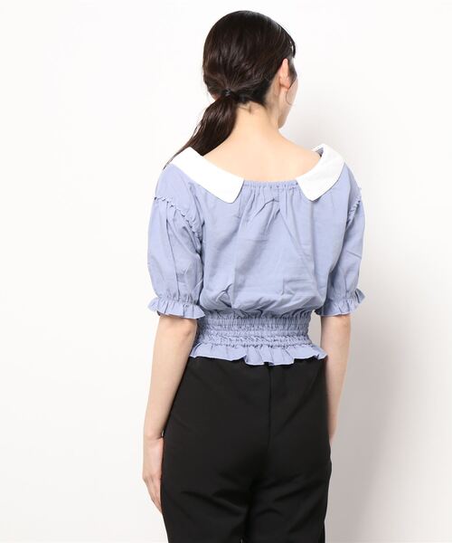 新品未使用 フェアリーマリンブラウス　サックス 新品未使用 フェアリーマリンブラウス サックス