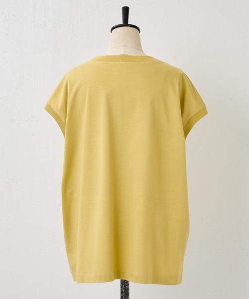 BEARDSLEY（ビアズリー）の「プリントノースリーブTシャツ（Tシャツ/カットソー・レディース・ホワイト/イエロー・FREE）」の17枚目の写真