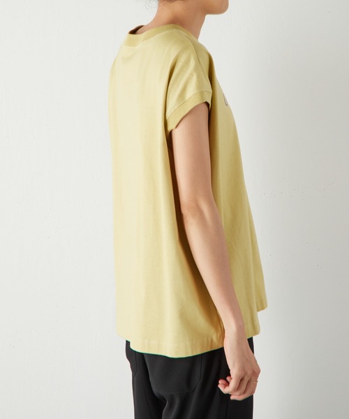 BEARDSLEY（ビアズリー）の「プリントノースリーブTシャツ（Tシャツ/カットソー・レディース・ホワイト/イエロー・FREE）」の8枚目の写真