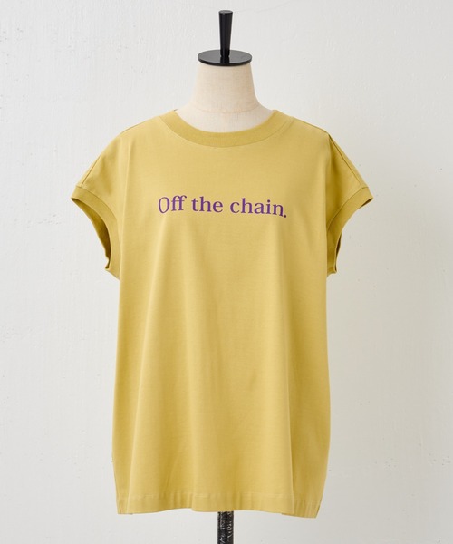 BEARDSLEY（ビアズリー）の「プリントノースリーブTシャツ（Tシャツ/カットソー・レディース・ホワイト/イエロー・FREE）」の14枚目の写真