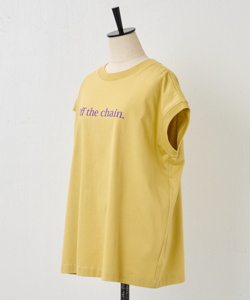 BEARDSLEY（ビアズリー）の「プリントノースリーブTシャツ（Tシャツ/カットソー・レディース・ホワイト/イエロー・FREE）」の16枚目の写真