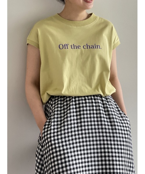 BEARDSLEY（ビアズリー）の「プリントノースリーブTシャツ（Tシャツ/カットソー・レディース・ホワイト/イエロー・FREE）」の11枚目の写真