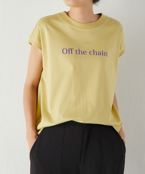 BEARDSLEY（ビアズリー）の「プリントノースリーブTシャツ（Tシャツ/カットソー・レディース・ホワイト/イエロー・FREE）」の18枚目の写真