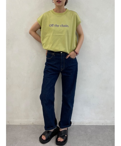 BEARDSLEY（ビアズリー）の「プリントノースリーブTシャツ（Tシャツ/カットソー・レディース・ホワイト/イエロー・FREE）」の22枚目の写真