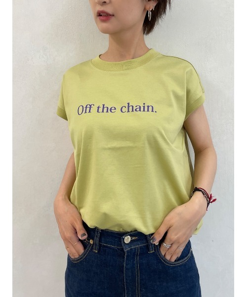 BEARDSLEY（ビアズリー）の「プリントノースリーブTシャツ（Tシャツ/カットソー・レディース・ホワイト/イエロー・FREE）」の20枚目の写真