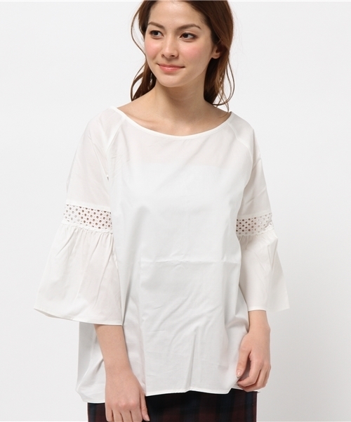 Chico（チコ）の「バックリボンBL（シャツ/ブラウス・レディース・ホワイト/グレー・FREE）」の4枚目の写真