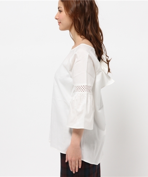 Chico（チコ）の「バックリボンBL（シャツ/ブラウス・レディース・ホワイト/グレー・FREE）」の8枚目の写真